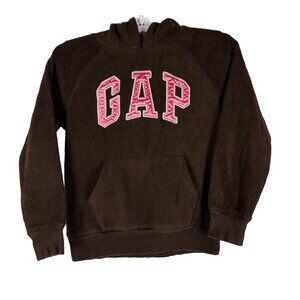 GapKids Girls Brown Hooded Sweatshirt Size M